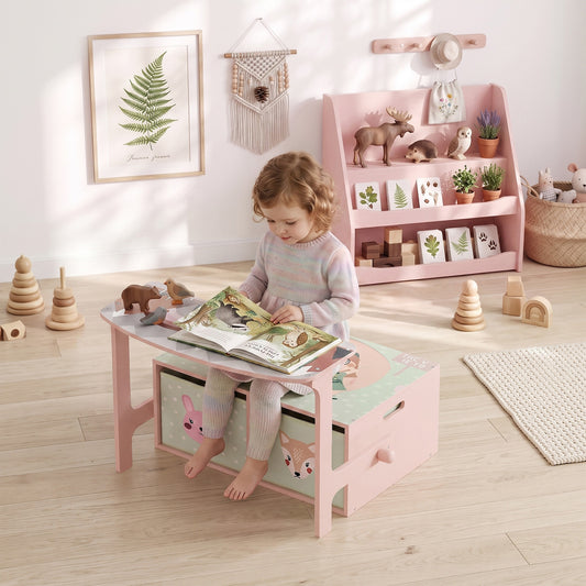 Coffre à jouets convertible 3 en 1 en bois