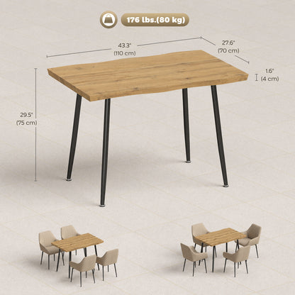 Table à manger style nordique 110 x 70 cm