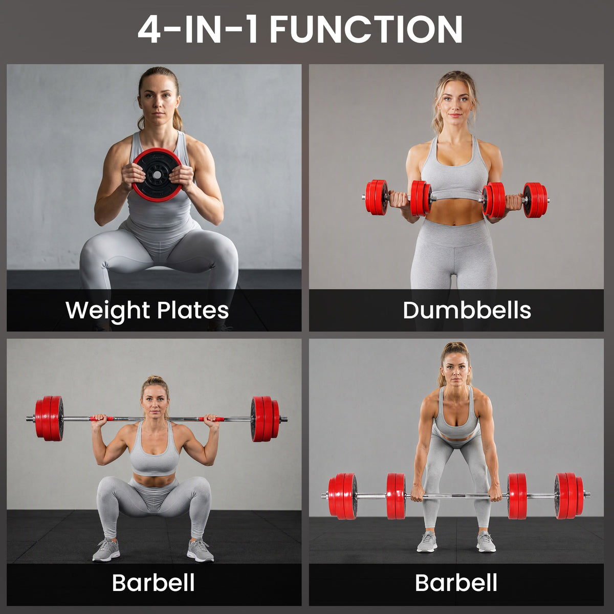 Ensemble haltères et barre de musculation réglable 20 kg