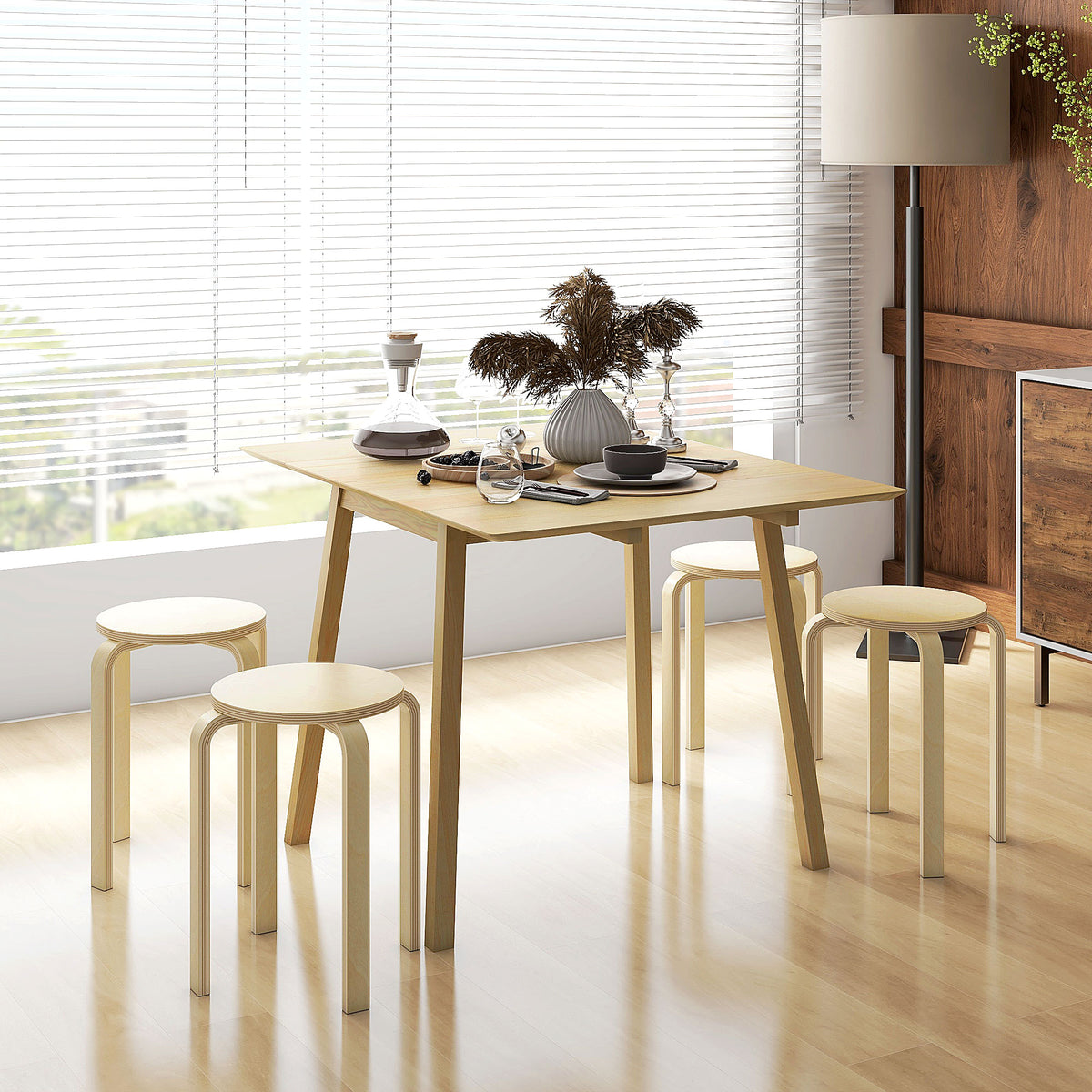 Chaises empilables rondes set de 4