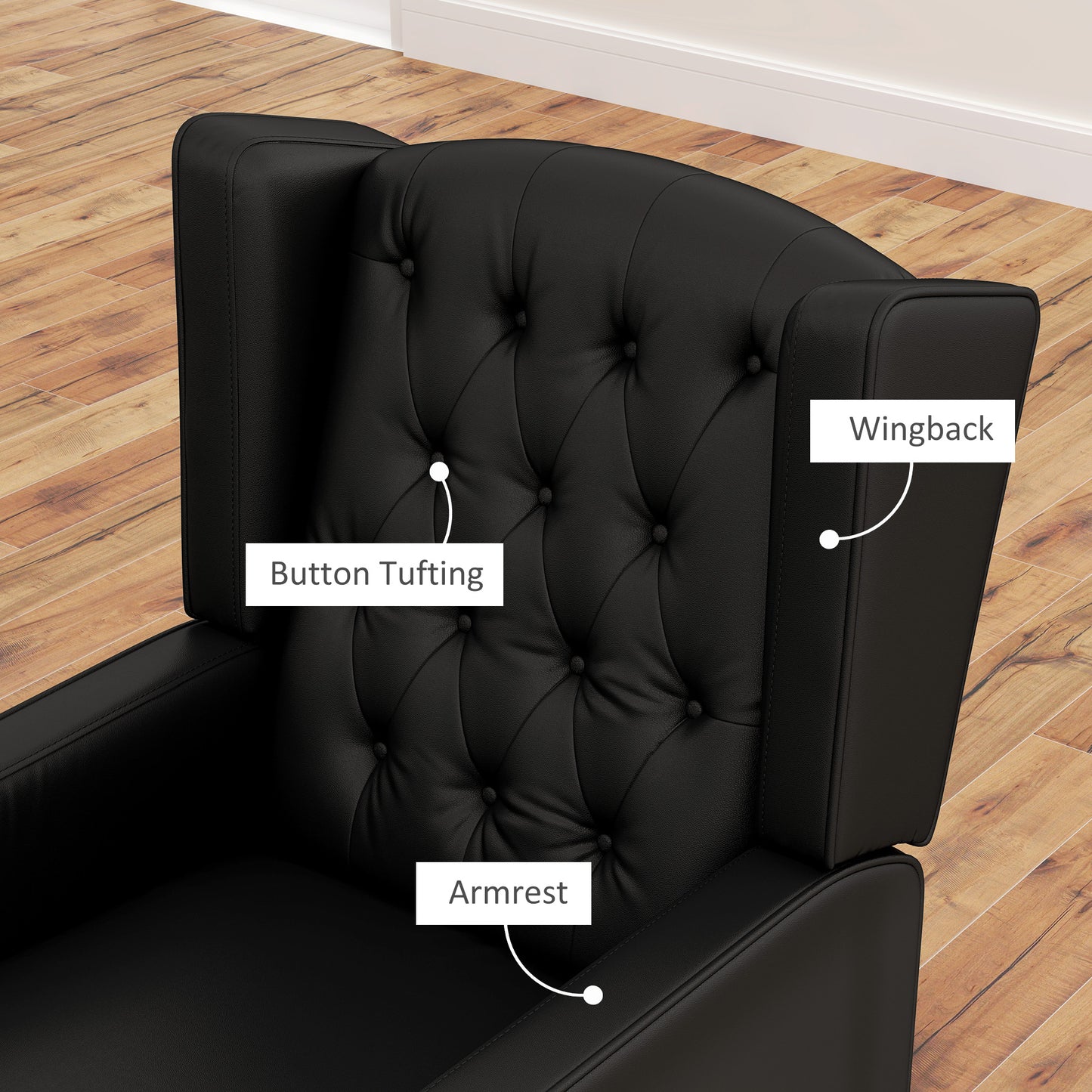 Fauteuil d'appoint cuir synthétique rembourrage épais — kaki