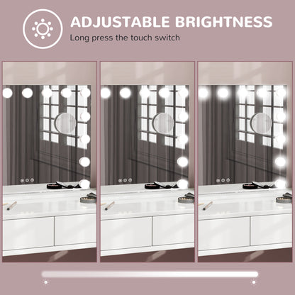 Miroir de maquillage Hollywood DEL 3 modes d'éclairage