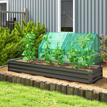 Bac surélevé galvanisé 8'x2'x1' pour jardin