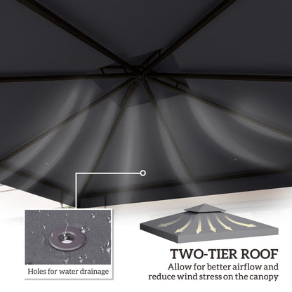 Toile de remplacement gazebo 2 niveaux 3 x 3 m