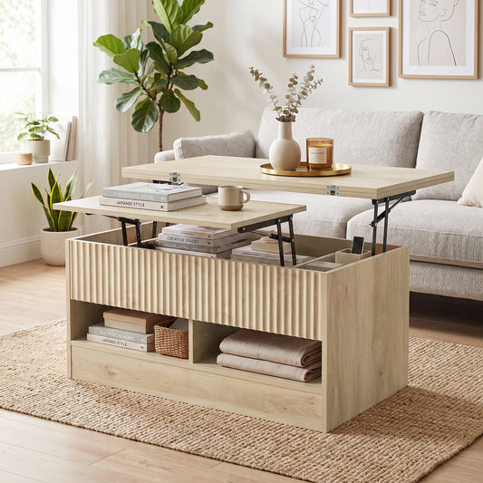 Table basse à plateau relevable et extensible