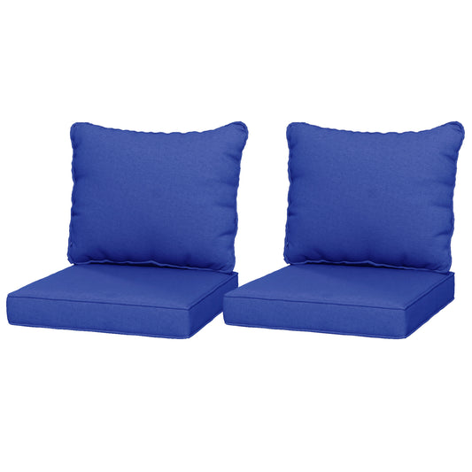 Coussins chaise patio 4 pièces avec dossier