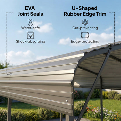 Abri auto métal robuste 10 x 15 pi toit gable