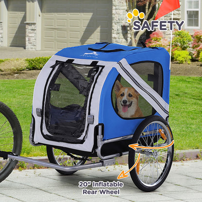 Remorque vélo pour chien avec 3 entrées