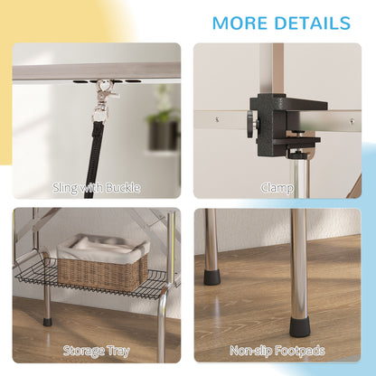 Table de toilettage ajustable pour chiens avec sangles sécurité