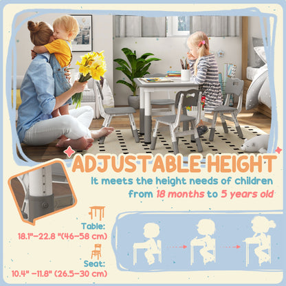 Ensemble table et chaises ajustables pour tout-petits — Lot de 5