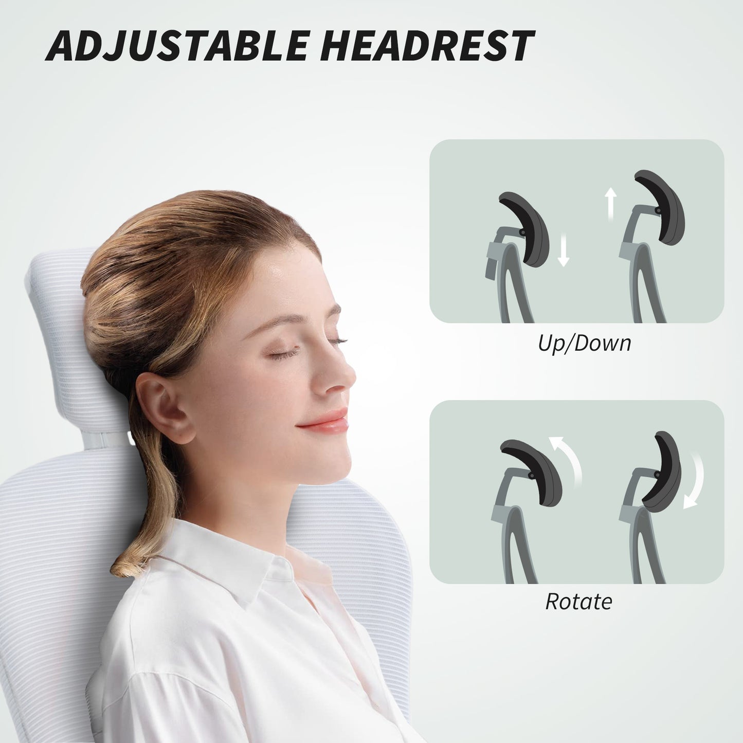 Chaise de bureau ergonomique avec support lombaire 4D