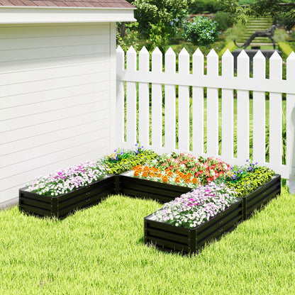 Jardinières surélevées en acier ensemble de 5