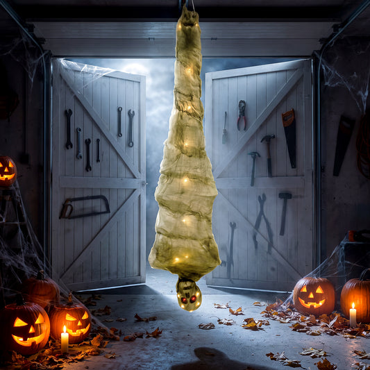 Momie suspendue animée 180 cm — jaune-vert