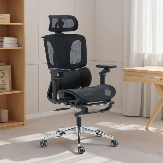 Chaise de bureau ergonomique en maille à dossier haut