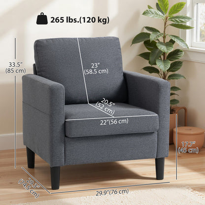 Fauteuil accent moderne rembourré