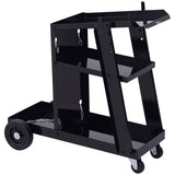 Chariot de soudage 3 tablettes avec chaînes de sécurité