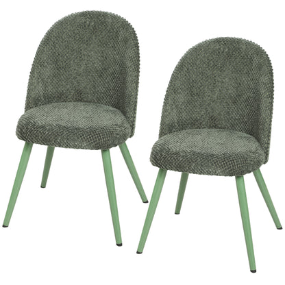 Chaises de salle à manger velours ensemble de 2