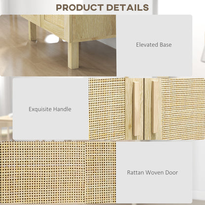 Buffet style boho en bois d'ingénierie