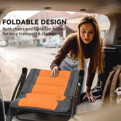 Ensemble chaise berçante pliable 3 pièces