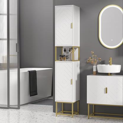 Armoire de salle de bain haute moderne étroite