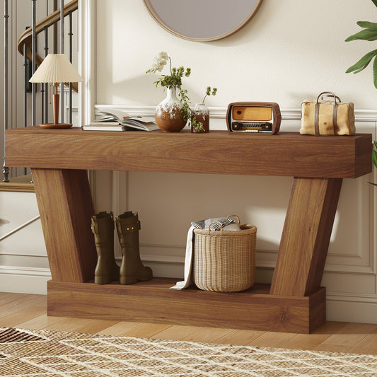 Console vintage pour entrée en bois d'ingénierie