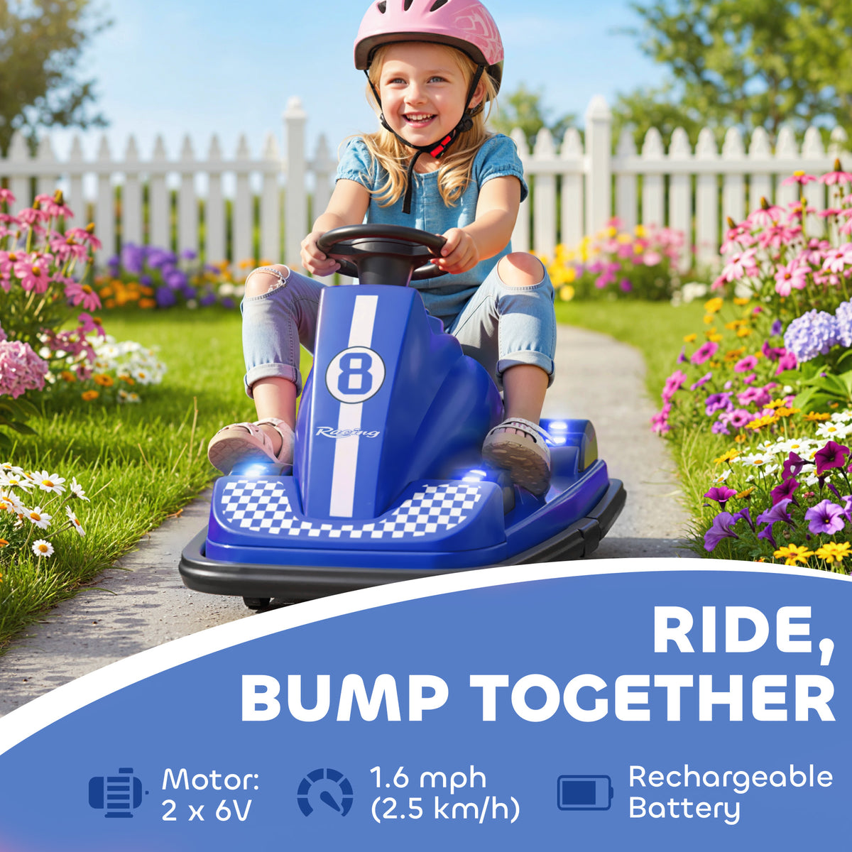 Voiture tamponneuse électrique pour enfants rotation 360