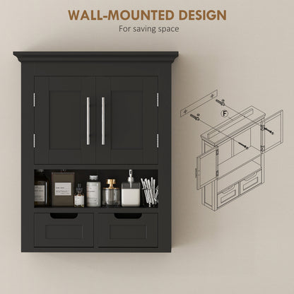 Armoire murale salle de bain avec couronne décorative