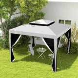 Tente de jardin 3x3m double toit avec moustiquaire