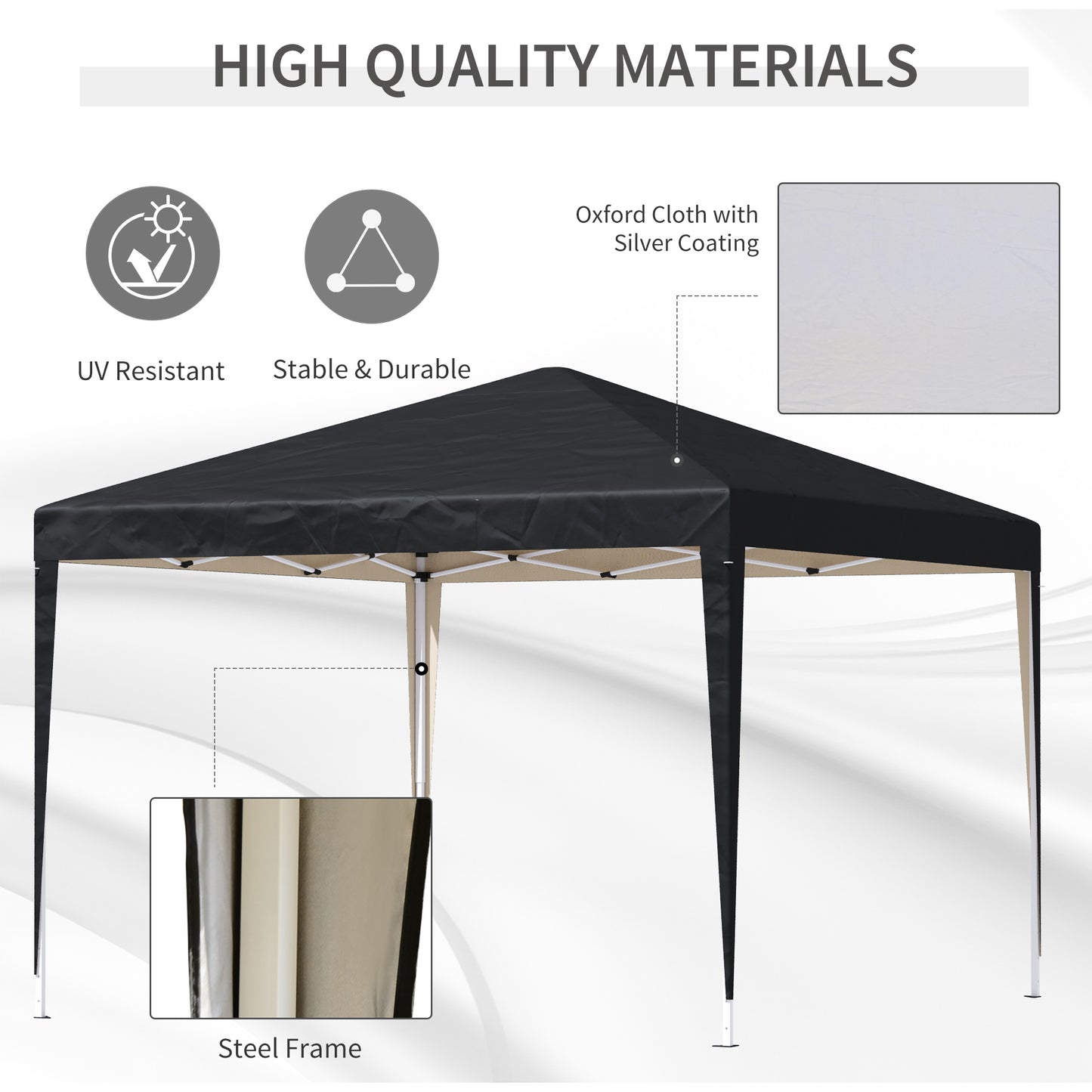 Tente de jardin pop up 3 x 3 m avec sac de transport