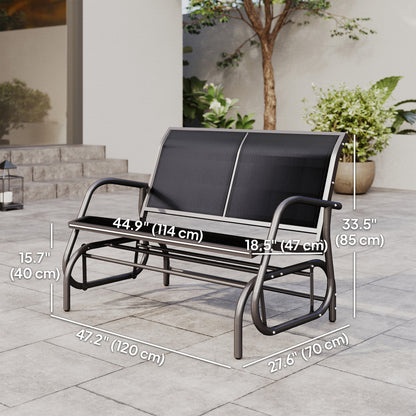 Balançoire de jardin double à bascule pour patio