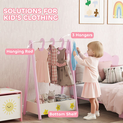 Penderie pour enfants avec étagère de rangement
