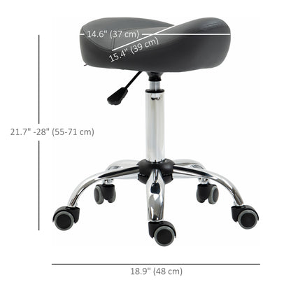Tabouret selle ergonomique ajustable à roulettes