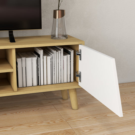 Meuble TV scandinave pour téléviseur de 165 cm