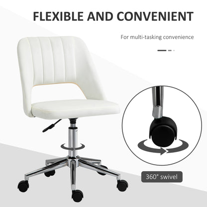 Chaise de bureau mi-hauteur velours forme festonnée pivotante