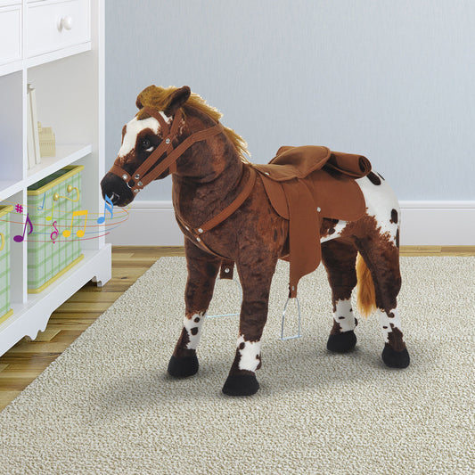 Cheval sur pied en peluche pour enfants