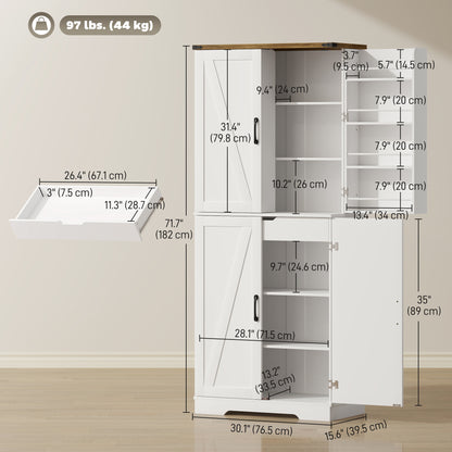 Armoire de cuisine style champêtre 182 cm