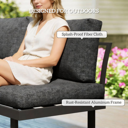 Ensemble patio sectionnel aluminium modulaire 3 pièces