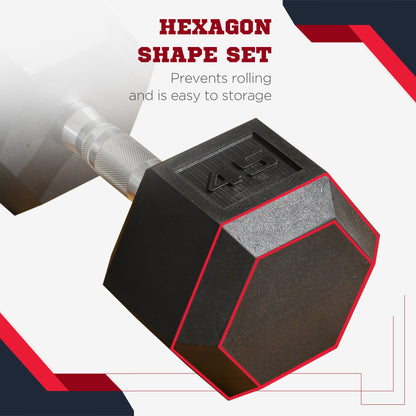 Haltère hexagonal en caoutchouc 45 lb