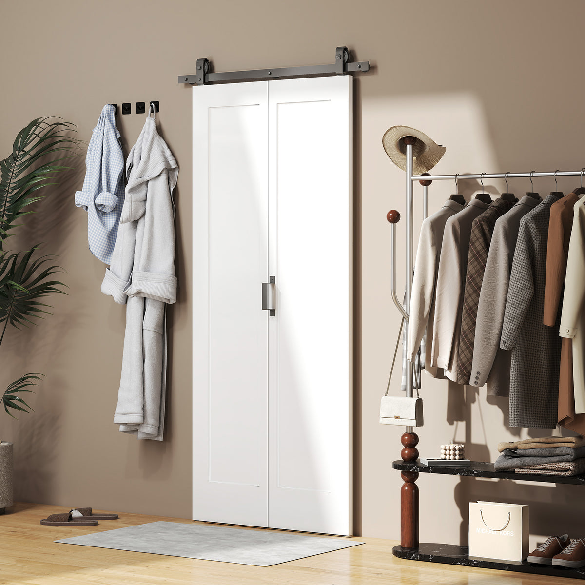 Porte coulissante pliante 35 po x 83 po