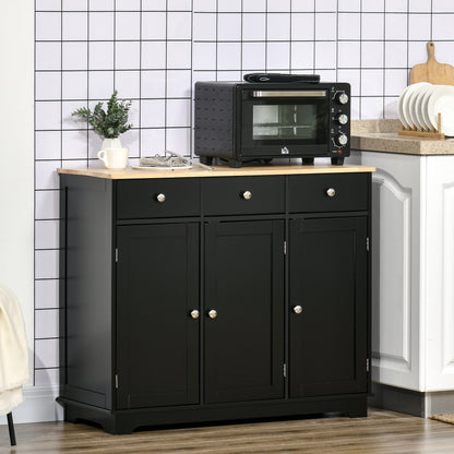 Buffet moderne avec rangement tiroirs et tablettes ajustables