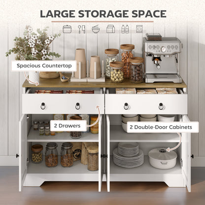 Buffet de cuisine 4 portes barn 2 tiroirs bois