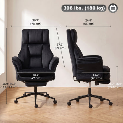 Chaise de bureau ergonomique inclinable avec repose-pieds