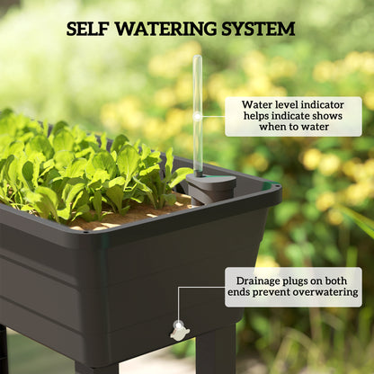Jardinière surélevée 41L avec couvercle ventilé transparent