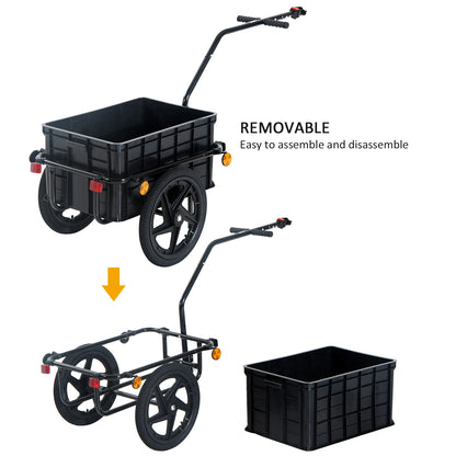 Remorque cargo vélo roues gonflables grande capacité