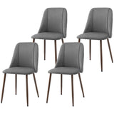 Chaises de salle à manger rembourrées velours ensemble 4