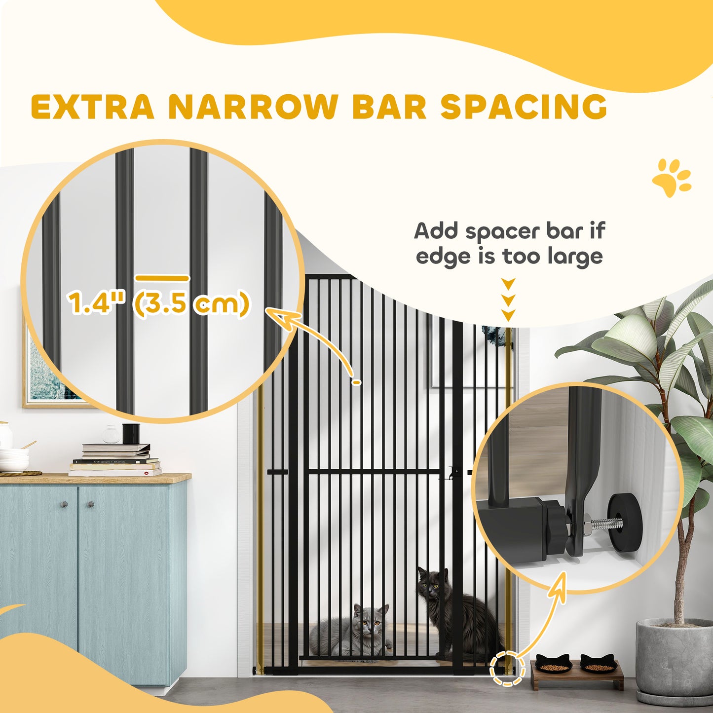 Barrière pour animaux extra haute 150 cm avec extensions