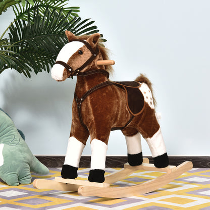 Cheval à bascule en peluche avec sons réalistes