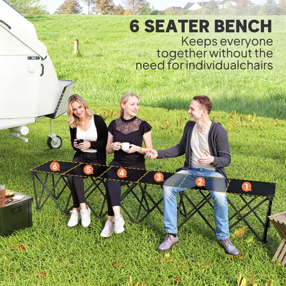 Banc pliant portable 6 places pour camping et sports