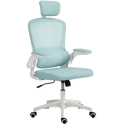 Chaise bureau ergonomique dossier haut appui-tête rotatif