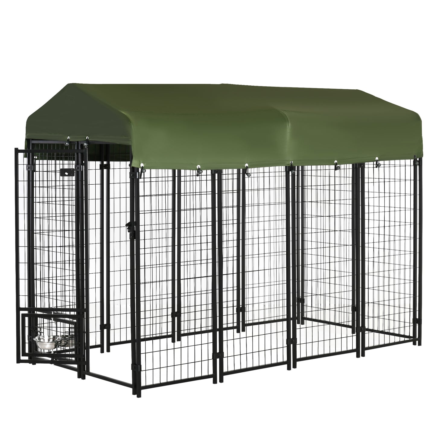 Enclos pour chien extérieur verrouillable acier soudé